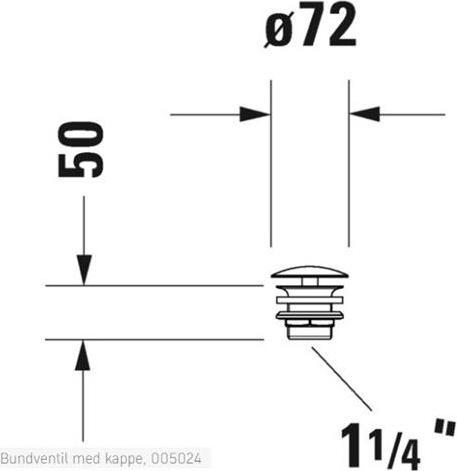 Immagine prodotto Duravit Valvola ad albero 50mm cromo
