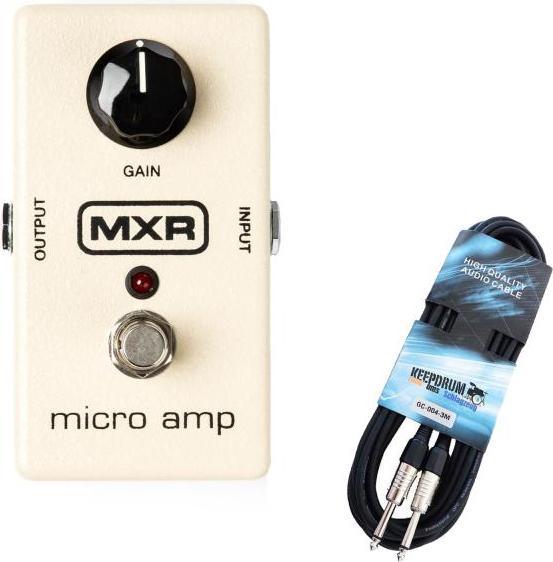 Mxr Effect unit M133 Micro Amp Booster Pedal with guitar cable (Bass, Guitar)