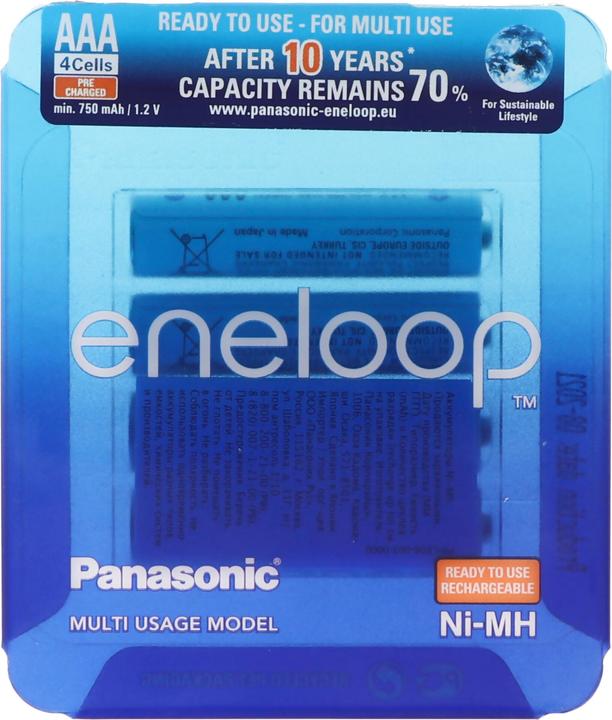 Actual product image Panasonic eneloop Sliding Pack (4 pcs., AAA, 750 mAh)