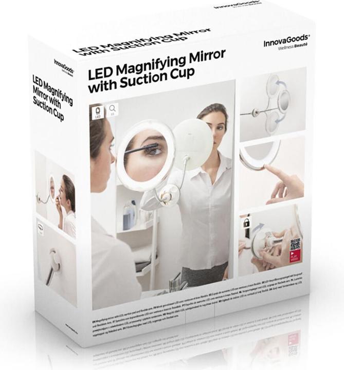 Actual product image InnovaGoods Make-up mirror with magnification and LED (Ø 20 cm)