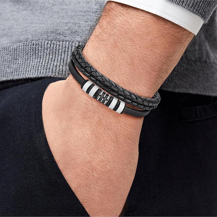 Immagine prodotto S.Oliver Bracciale (22 cm, Cuoio, Acciaio inossidabile)