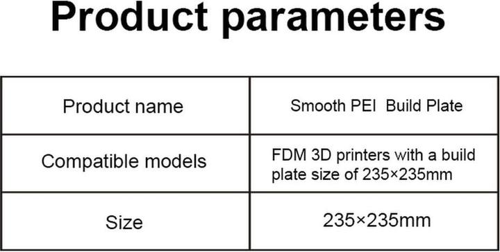 Actual product image Creality Printing Platform K1 Fine PEI Building Plate 235 x 235 mm (Printing bed)