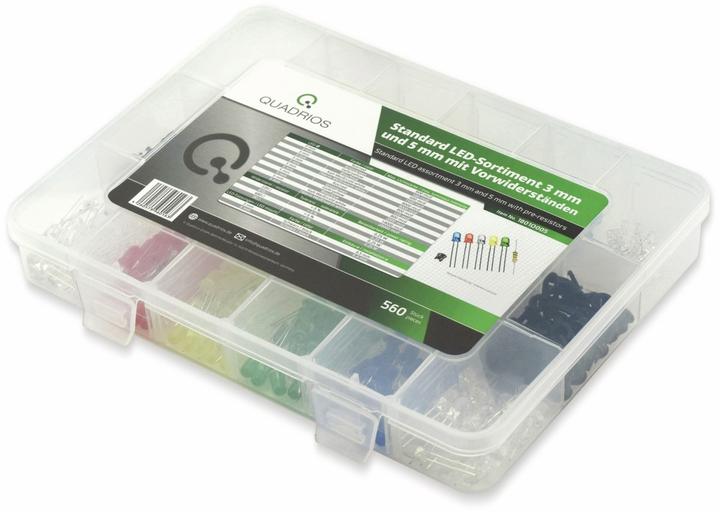 Quadrios Assortiment de LED rouges, vertes, jaunes, bleues, blanc froid, blanc chaud 20 m