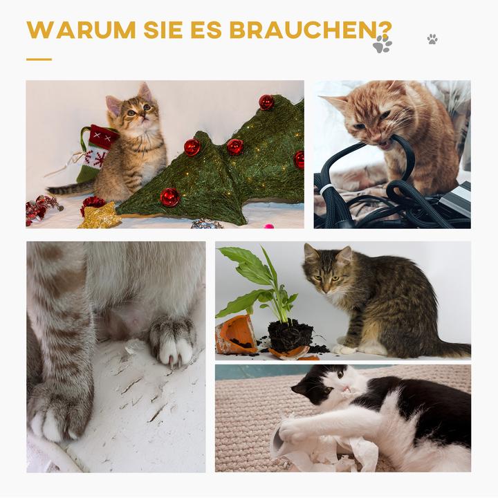 Produktbild PawHut Kratzbaum mit Katzenkasten (50 cm, Grau)