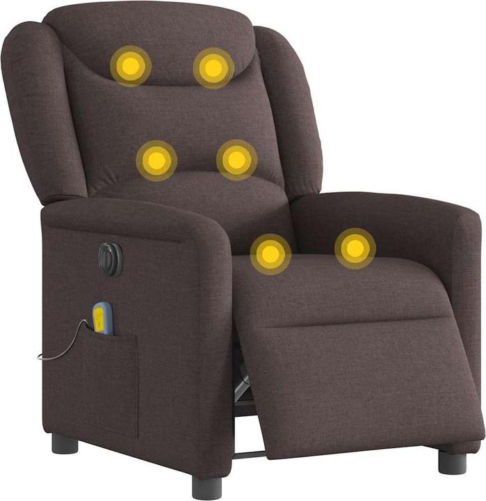 Immagine prodotto VidaXL Sedia da massaggio elettrica in tessuto marrone scuro