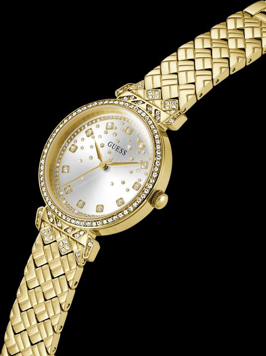 Immagine prodotto Guess P GLD BRCT / SUN SLV GLITZ DL / P GLD BRCT W/ CRYS Orologio da polso (Orologio con pietra preziosa, 32 mm)
