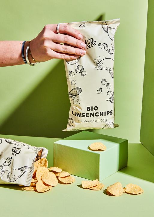 Produktbild KoRo Bio Linsenchips mit Meersalz (100 g)