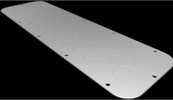 Actual product image Rittal Metal flange plate AX metr. pre-stamping size 4 534x149mm