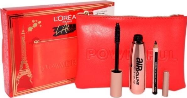 Produktbild L'Oréal Paris LOreal Set (Mascara Black Air Volume Mega Mascara + Le Khol Midnight Black 101 + Pochette) (Schwarz)