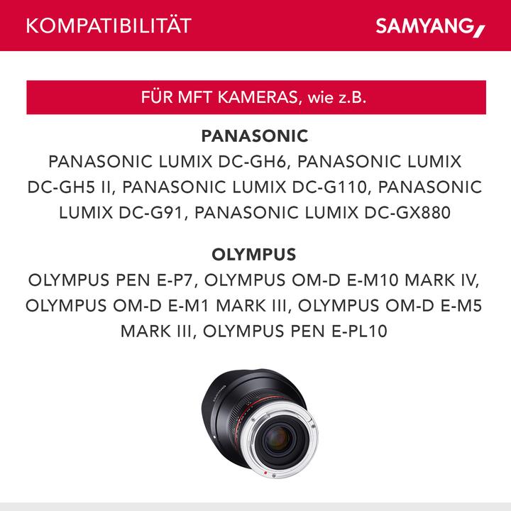 Immagine prodotto Samyang 12mm f/2 NCS CS (Micro Four Thirds, Micro Four Thirds)