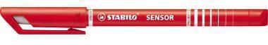 Produktbild STABILO SENSOR F Finliner mit gefederter Spitzer (Rot, 1 x)