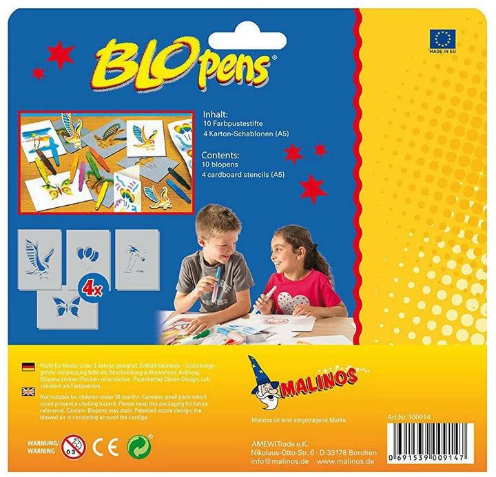 Produktbild Malinos Blopens Airbrush-Stifte Rainbow (Mehrfarbig, 10 x)