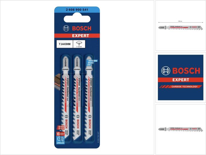 Energie-Label Bosch Professional Zubehör EXPERT ‘Hardwood Fast’ T 144 DHM Stichsägeblatt, 3 Stück