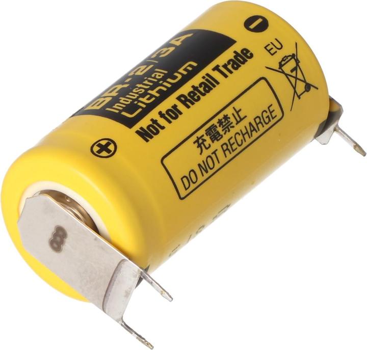 Actual product image Panasonic Battery BR-2/3A with print contact ++-, BR17335 (1 pcs.)