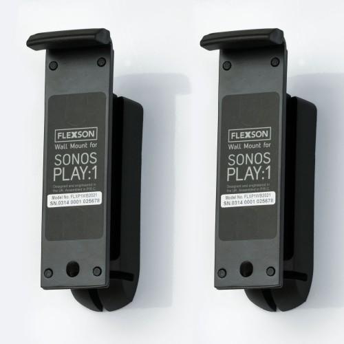 Immagine prodotto Flexson Supporto da parete per Sonos One e Play:1 (1 coppia, Installazione a parete, Perno di rotazione, Rotante, Inclinabile)