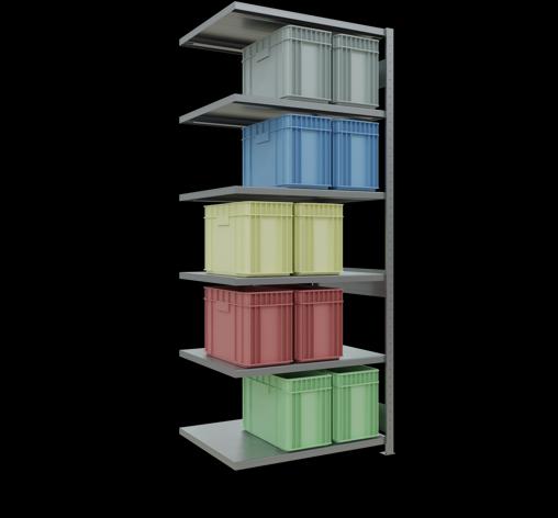 Actual product image Schulte Lagertechnik MULTIplus250 boltless add-on bay system with length bolts
