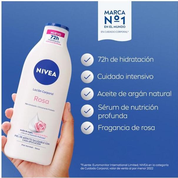 Image du produit NIVEA Lait pour le Corps Rosas (Lait pour le corps, 400 ml)