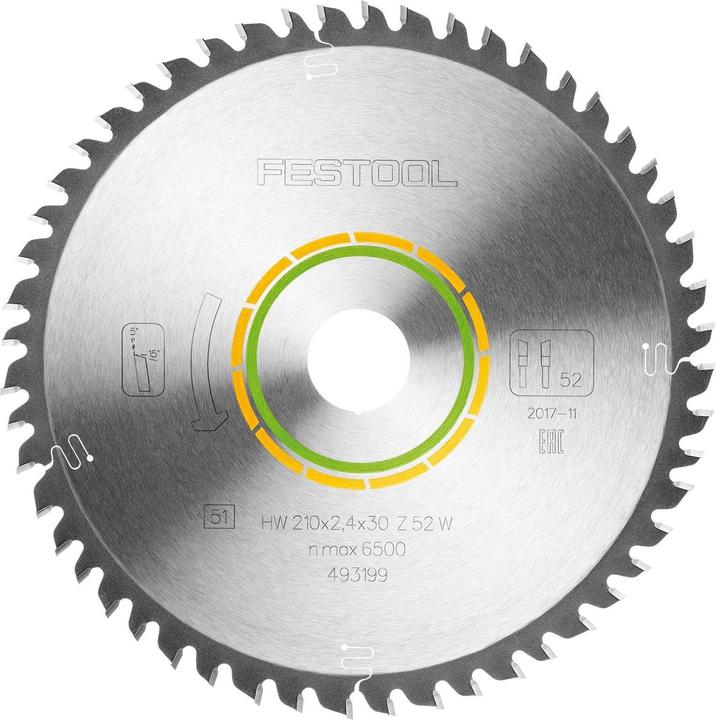 Produktbild Festool Kreissägeblatt HW 210x2,4x30 W52