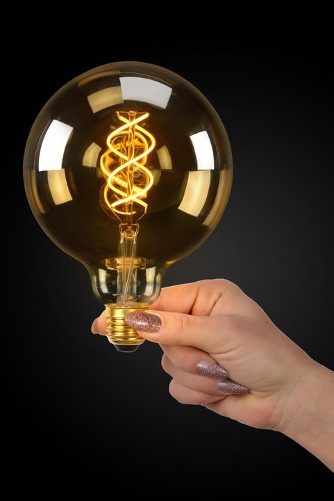 Actual product image Lucide Amber (E27, 5 W, 380 lm, 1 x, G)