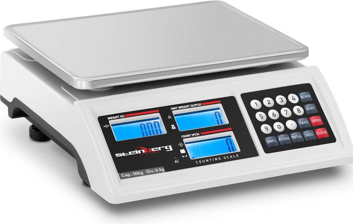 Produktbild Steinberg Zählwaage Inventurwaage Referenzwaage Stückzählwaage Stückzahl 30 kg / 0,5 g
