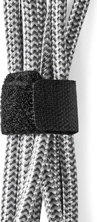 Image du produit Nedis Gestion des câbles Clip de câble Verrouillé 6 pièces Nylon Noir 175 mm Noir (Serre-câbles velcro, 175 mm, 1 pcs)