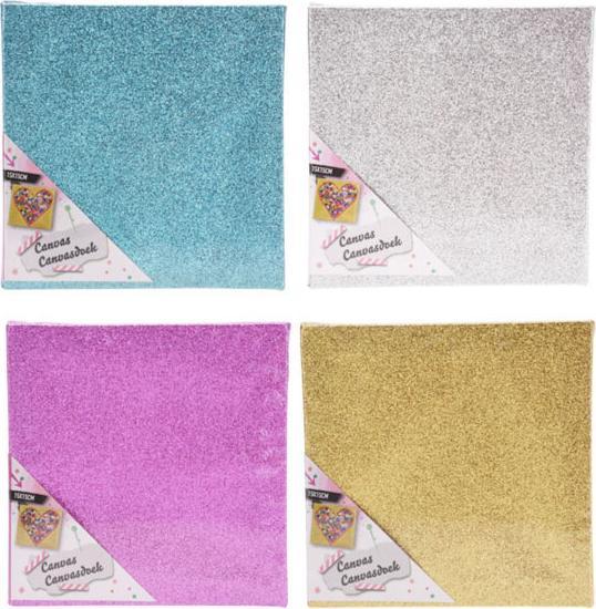 Actual product image Glittering canvas, 15 x 15 cm, set of 12 (15 x 15 cm)
