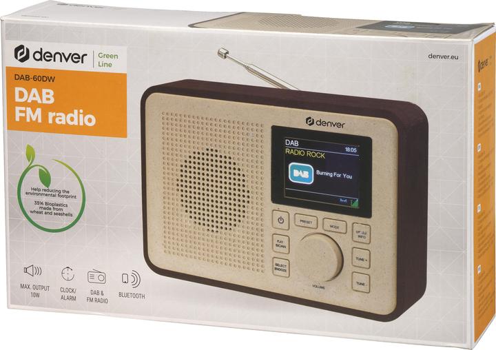Image du produit Denver DAB-60DW ligne verte (DAB+ DAB, FM, Bluetooth)