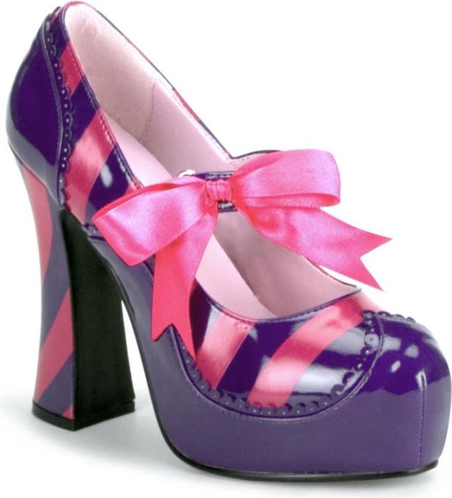 Pleaser Plateau Schuhe mit Schleifen pink-lila