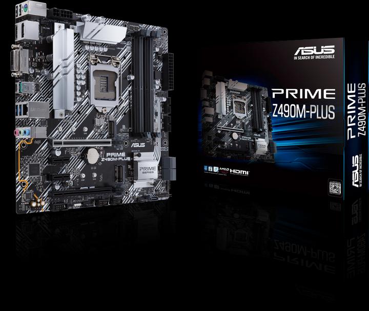 Produktbild ASUS PRIME Z490M-PLUS (LGA 1200, Intel Z490, mATX)