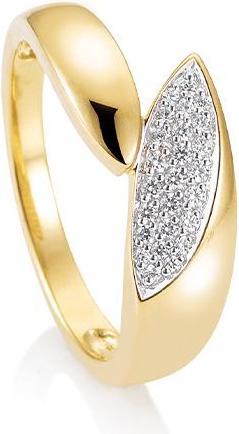 Breuning RING - BRILL. 0,155 Ct. H/si (61, 750/18 K Gold)