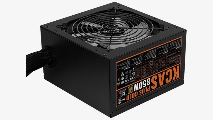 Actual product image AeroCool KCAS PLUS GOLD 850W - 850 W - 100 - 240 V - 47 - 63 Hz - 11 - 5.5 A - 1 (850 W)