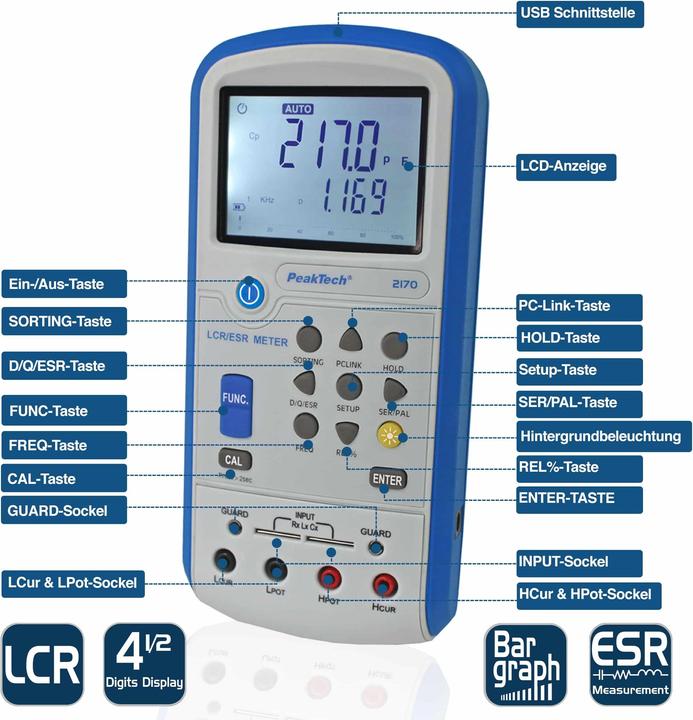 Produktbild Peaktech P 2170 LCR-Meter (Frequenzzähler)