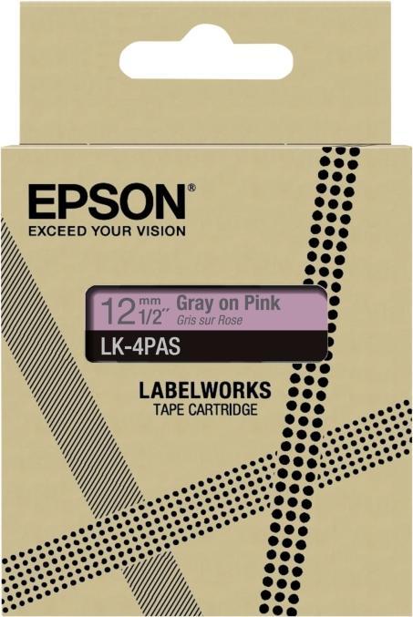 Actual product image Epson LabelWorks LK-4PAS - Soft Pink/Grey (1.20 cm, Rose, Grey)