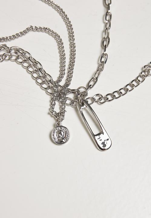 Immagine prodotto Urban Classics Collana a strati con spille da balia - 14899 (70% di ferro, 30% di zinco)