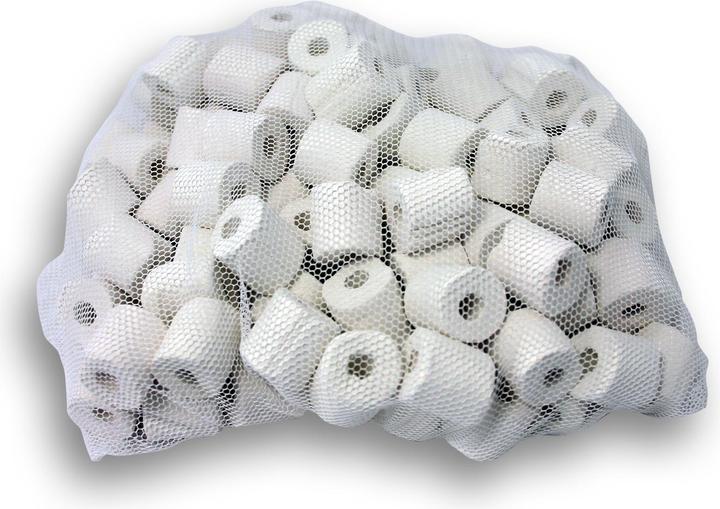 Produktbild SunSun 0,5kg Aquarium Keramik Ringe zur Besiedlung durch nitrifizierende Bakterien (Salzwasser, Süsswasser)