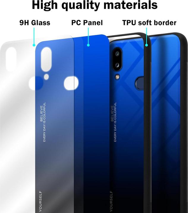 Image du produit Cadorabo Couverture en verre TPU 2 couleurs (Samsung Galaxy A10s, Samsung Galaxy M01s)