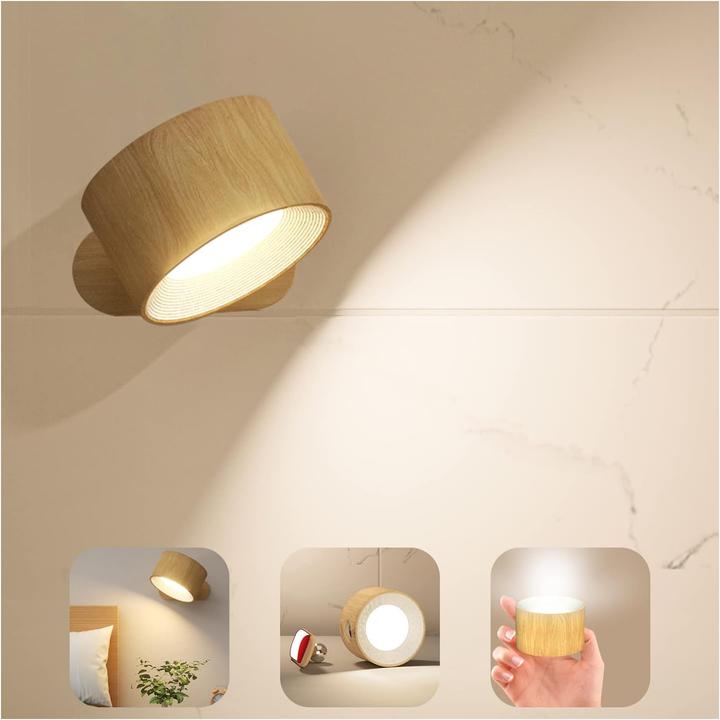 Actual product image Lumina Swiss Innovate wood LED wall light (450 lm)