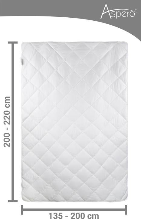 Produktbild Aspero Bio-Baumwoll-Bettdecke AJACCIO (1200 g, 155 x 220 cm)