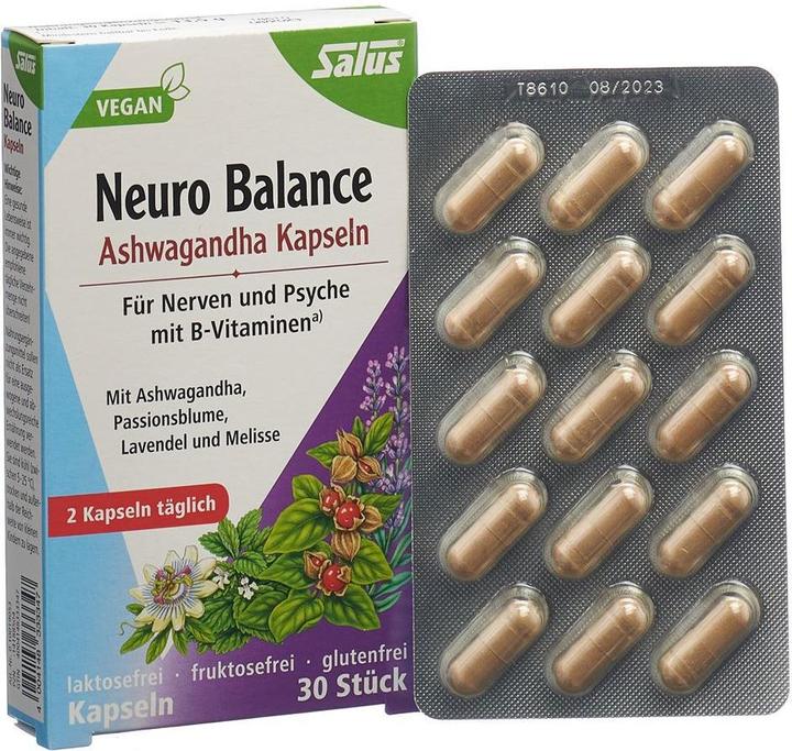 Produktbild Salus Neuro Balance Ashwagandha (30 Stück, Kapseln, 32 g)