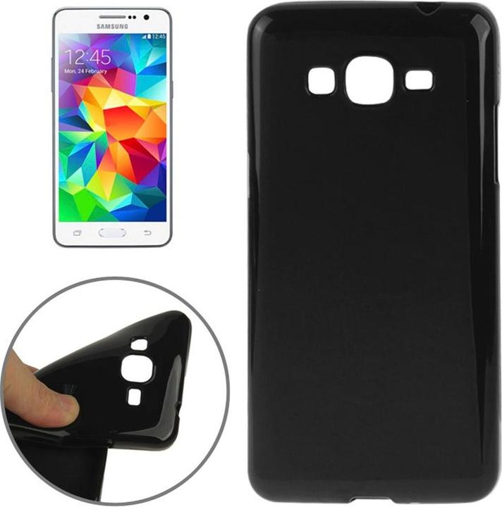 Produktbild König Design Schutzhülle TPU Case für Handy Samsung Galaxy Grand Prime SM G530H Schwarz (Samsung Galaxy Grand Prime)