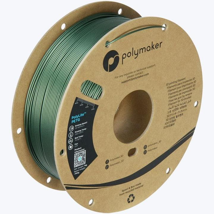 Produktbild Polymaker PB01035 Filament PETG hitzebeständig, hohe Zugfestigkeit 1.75 mm 1000 (PETG, 1.75 mm, 1000 g, Grün)