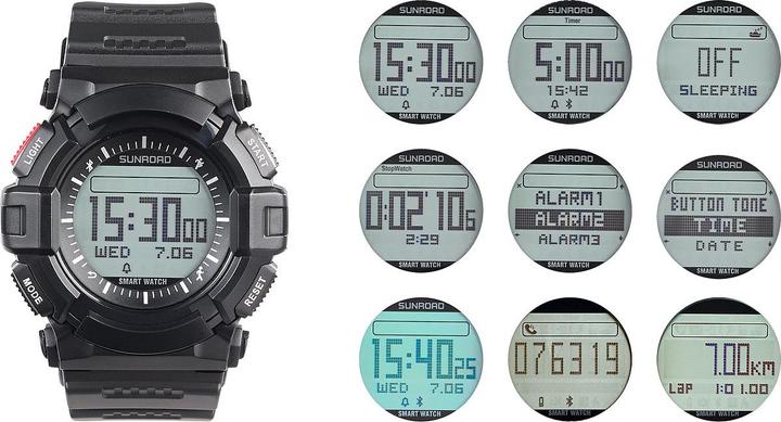 Produktbild Newgen medicals Wasserdichte Herren-Armband-Uhr mit Alarm-Funktion (45 mm)