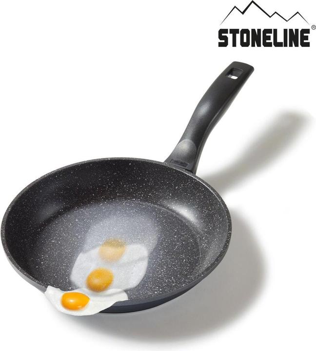 Stoneline Kochgeschirr-Set 13 teilig mit Deckeln, beschichtete Töpfe, Pfannen Induktion geeignet (32 cm, Kochtopf, Bratpfanne, Stielkasserolle, Bräter + Schmortopf, Aluminiumguss)