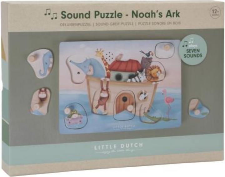 Actual product image Little Dutch Sound gripping puzzle Noah's Ark (7 pieces)