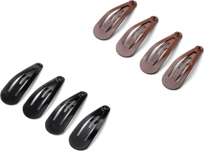 Immagine prodotto DailyGo Fermaglio per capelli Click Clack in metallo 3 cm, marrone (4 pz.)