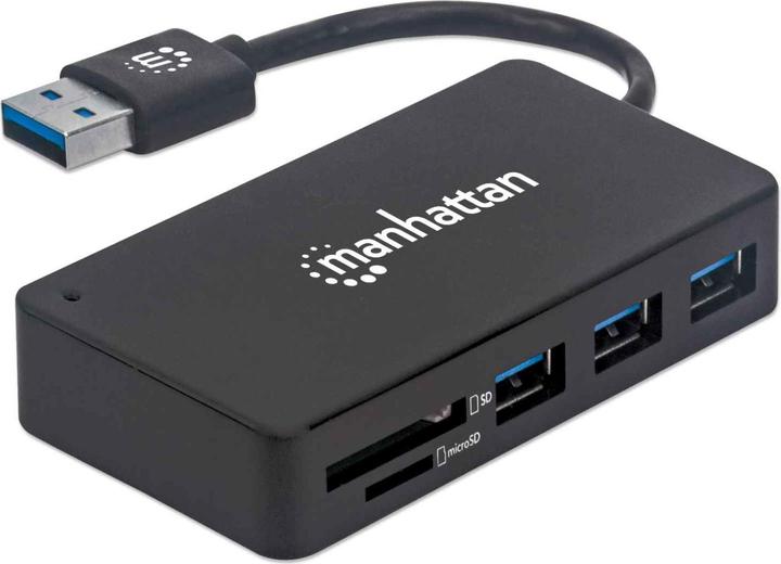 Produktbild Manhattan USB 3.0 mit Kartenleser (USB-C, 3 Ports)