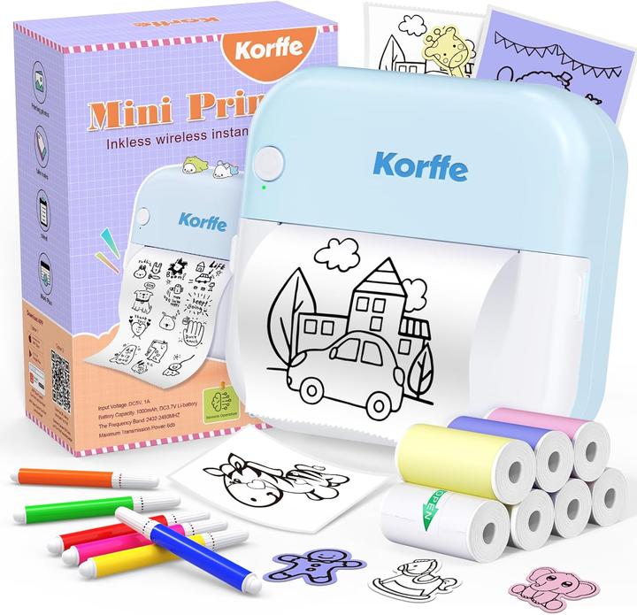 Image du produit Korffe Mini Drucker für Smartphone (Thermodirecte, Noir et blanc)