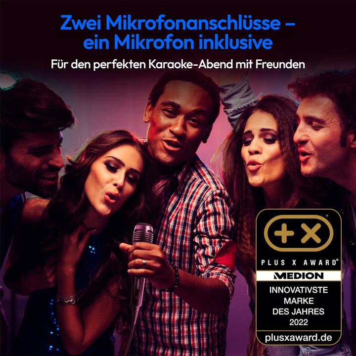 Productafbeelding Medion MD 43552 Feestluidspreker zwart (4 h, Elektrische stroom, Oplaadbare batterij)