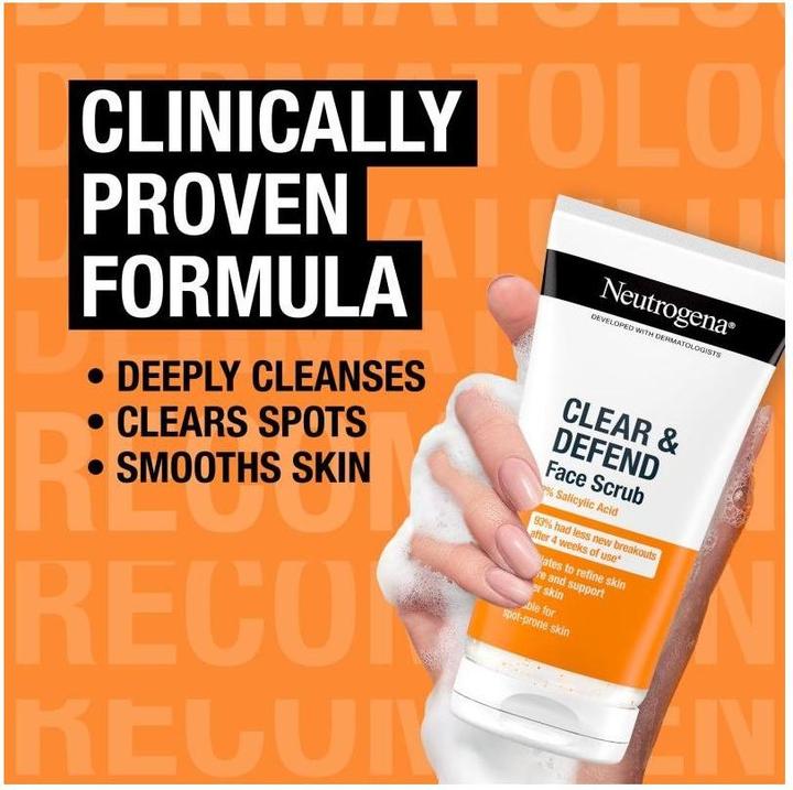 Actual product image Neutrogena Clear & Defend Face Scrub (Exfoliation, 150 ml)