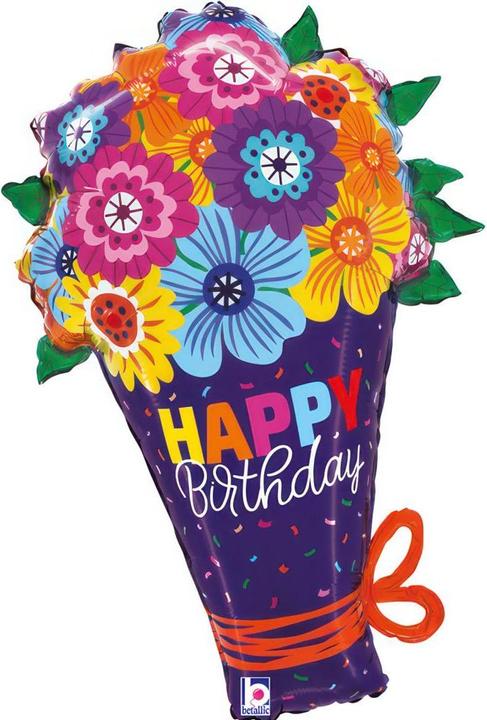 Produktbild Grabo Balloons XL Geburtstag Blumen Ballon